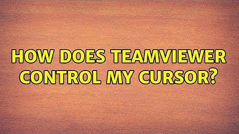 How does TeamViewer control my cursor?