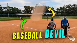 Dust Devil Interrupts a Youth Baseball Game