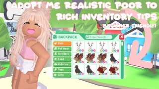 Realistic Poor to Rich Inventory Tips! ~ Roblox Adopt Me