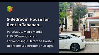 5-Bedroom House for Rent in Tahanan Village, BF Homes Paranaque