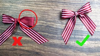 How to make a Bow | ribbon bow | bow making ( one \/ single sided ribbon )