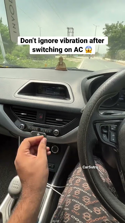 Don’t ignore vibration after switching on AC 😱 #shorts #cartips #carmaintenance #caraccessories
