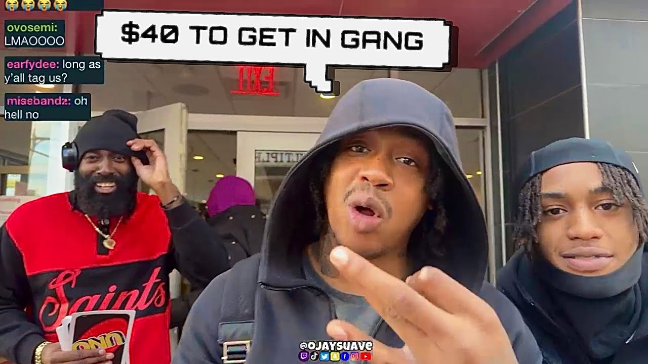 BLOOD GANG MEMBERS PRESSED OJAY FOR RECORDNG IN MCDONALDS...