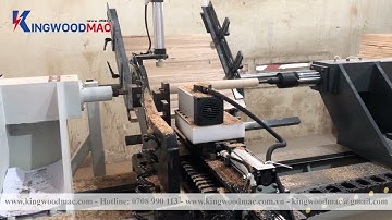 Máy tiện gỗ 1 trục cnc cấp phôi tự động | Kingwoodmac