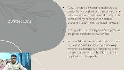 Organic chemistry solid phase synthesis,zwitter ion,pka value