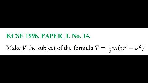 KCSE1996 PAPER1 No 14