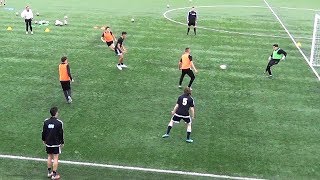 SoccerCoachTV.com - Barca 1 Touch to 2 Touch Game. screenshot 2