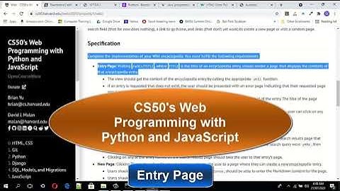 CS50 Wiki Project1