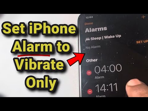 How to set iPhone alarm to vibrate only - YouTube