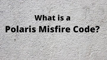 Polaris Misfire Code??? Explained here