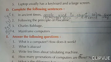 Grade-4 COMPUTER Ch-1 Exercise E Explanation on 28-04-2021