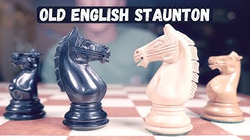 Old English Staunton Series Chess Pieces in Ebony & Box Wood - Chessbazaar - Chess Set Review