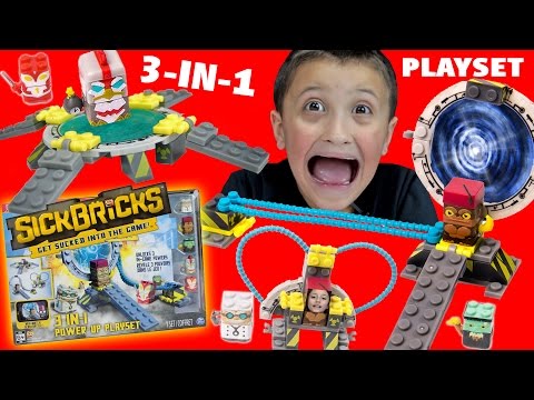 Sick Bricks 3-IN-1 Power Up Playset! Sick Portal, Throne of Power & Warped Gate Unboxing w/ FGTEEV