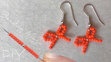 Easy Seed Bead Earrings Tutorial: Beaded Bow Earrings