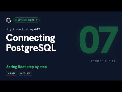 Connecting PostgreSQL – Spring Boot step by step in 60 seconds