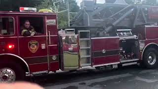 Warwick Tower Ladder 633 Leaving A Roof Collapse In Chester
