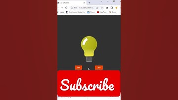 Bulb ON/OFF | HTML, CSS and JavaScript |#shorts #coding #programming