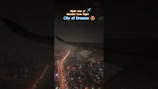 Mumbai night view from flight✈️🤩 #trending #travel #mumbai #takeoff #viralreels #shorts #dhurandhar