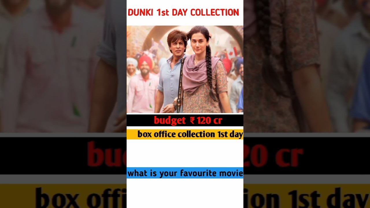 Dunki box office 1st day collection 🔥 