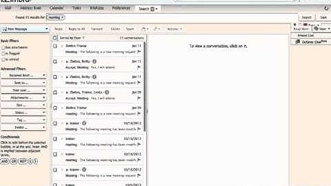 Searching in Zimbra 8