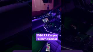 2020 Evoque in for factory ambient lighting coded to screen !#evoque #suv #ambient #factory #coding
