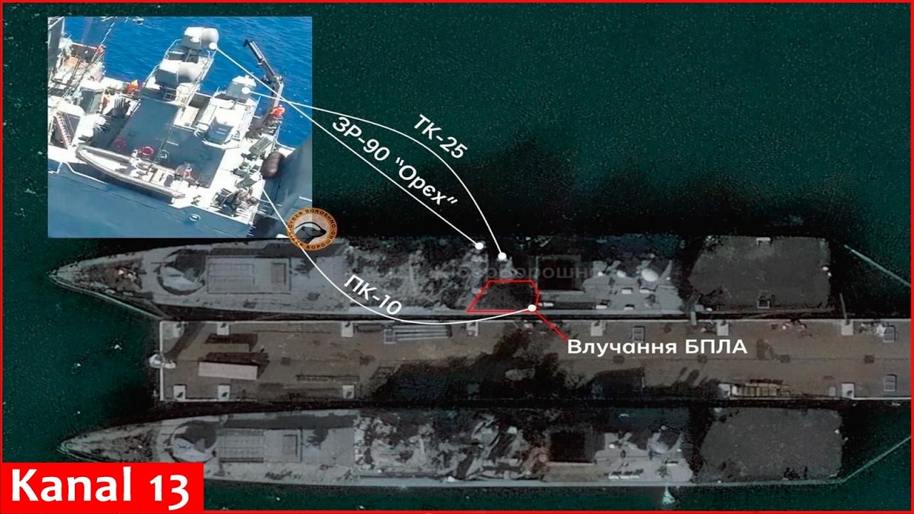 Украина повредила российский фрегат с ракетой «Калибр» в ходе атаки на порт Новороссийска.