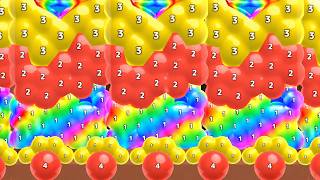 🌈😂 Melty Bubble (2048,4096K,8192M,16384Q→∞) Blob Drop - Blob Merge 3d 2048 Balls gameplay part #24 screenshot 3
