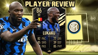 THE BELGIAN TANK! 86 TOTW ROMELU LUKAKU PLAYER REVIEW! FIFA 21 ULTIMATE TEAM