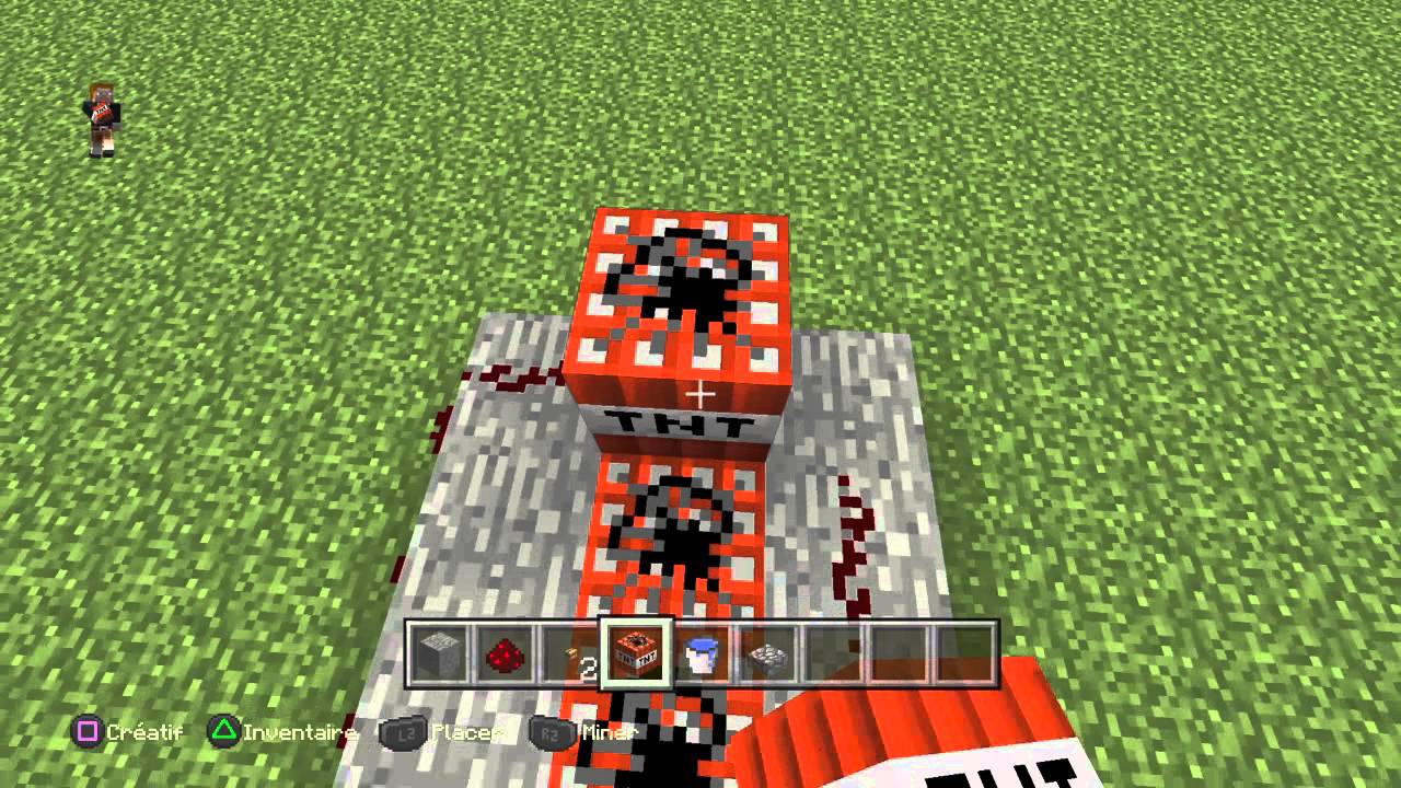 Minecraft: Ps4 comment fair un canon a tnt - YouTube