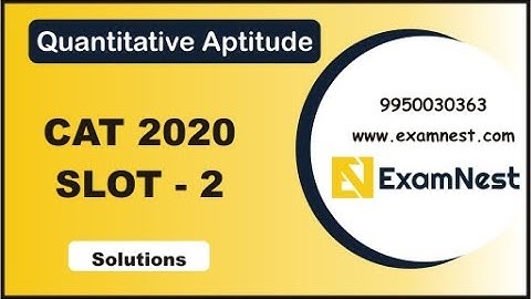CAT - 2020 | QA | Slot - 2 | Original Questions | Solutions | Online Coaching | Mathematics | Quant