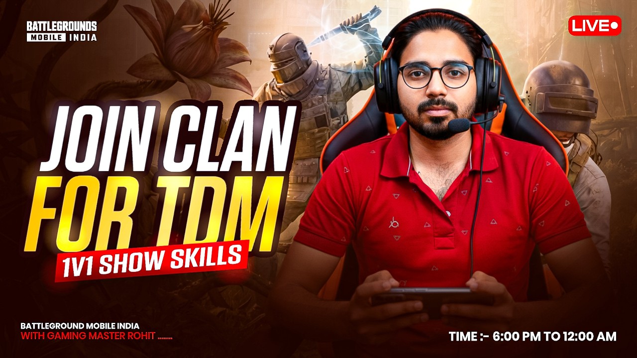 play 1v1 & join clan as atdm player   #bgmilive #1v1custom  #shorts #shortslive