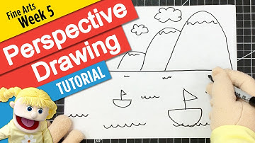 CC Cycle 3 Fine Arts Week 5 Perspective Drawing Tutorial - Easy Perspective Landscape