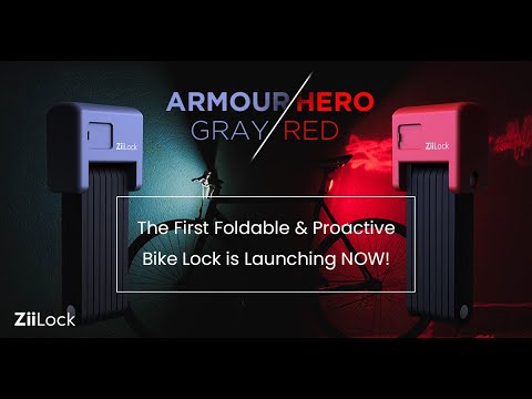 ZiiLock - Fingerprint Keyless Entry × Theft Alert- World's First Foldable Smart Bike Lock