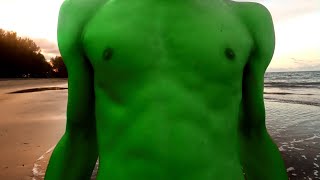 hulk transformation on the red sea beach | Hulk transformation