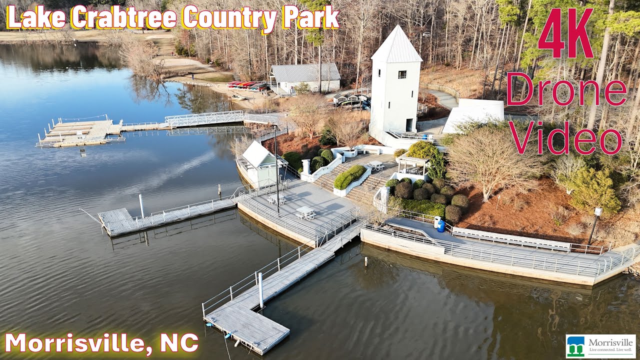 Stunning 4K Drone View of Lake Crabtree Observation Tower!