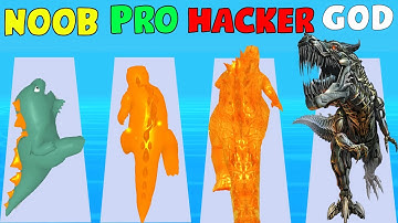 NOOB vs PRO vs HACKER vs GOD in Monster Evolution Run