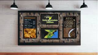 Jamaican Inspired digital menu display