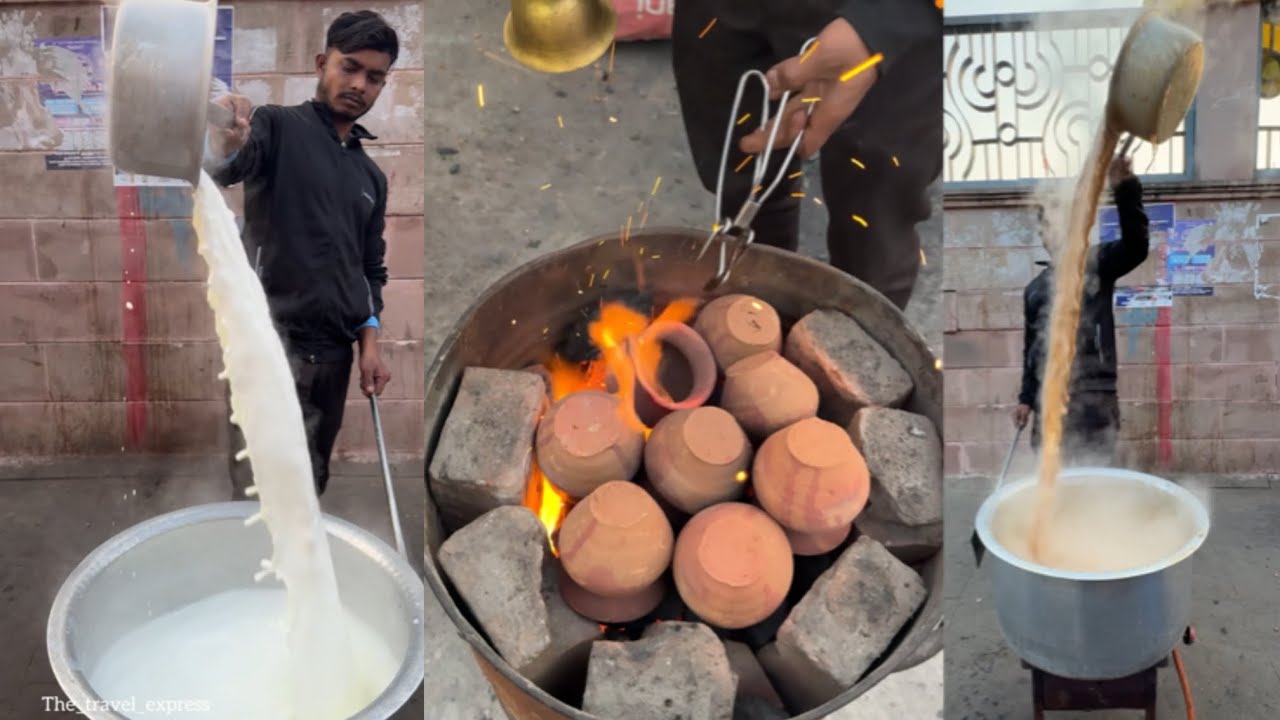 Flying Chai Making in Lucknow😍| Unique Way of Making Tandoori Chai ...