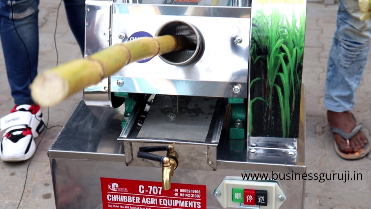 sugarcane juicer machine ganna machine ganna juice machine YouTube