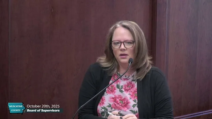 October 20th 2025 Muscatine County Board Meeting