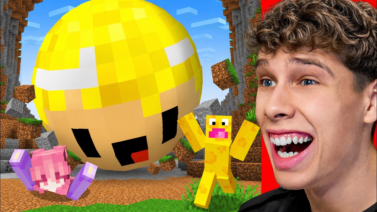 Me Convertí en BOLA Gigante para Trollear a Mis Amigos en Minecraft