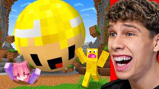 Me Convertí en BOLA Gigante para Trollear a Mis Amigos en Minecraft