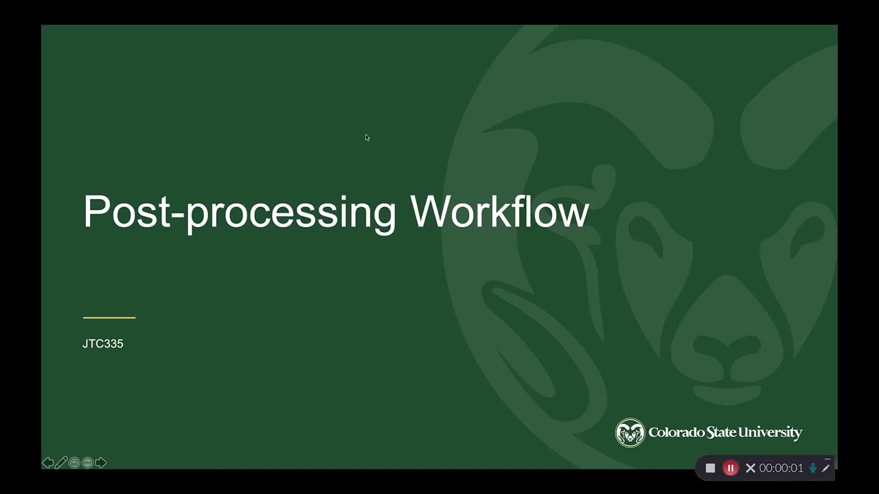 JTC335 Module 1c Post Processing Workflow - YouTube