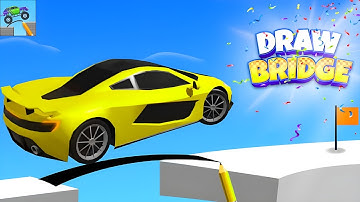 Draw bridge line save the car gameplay video | offline game