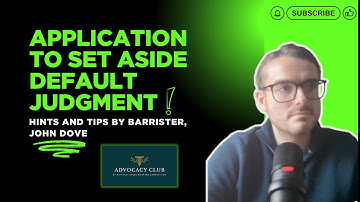 Tips for setting aside default judgment