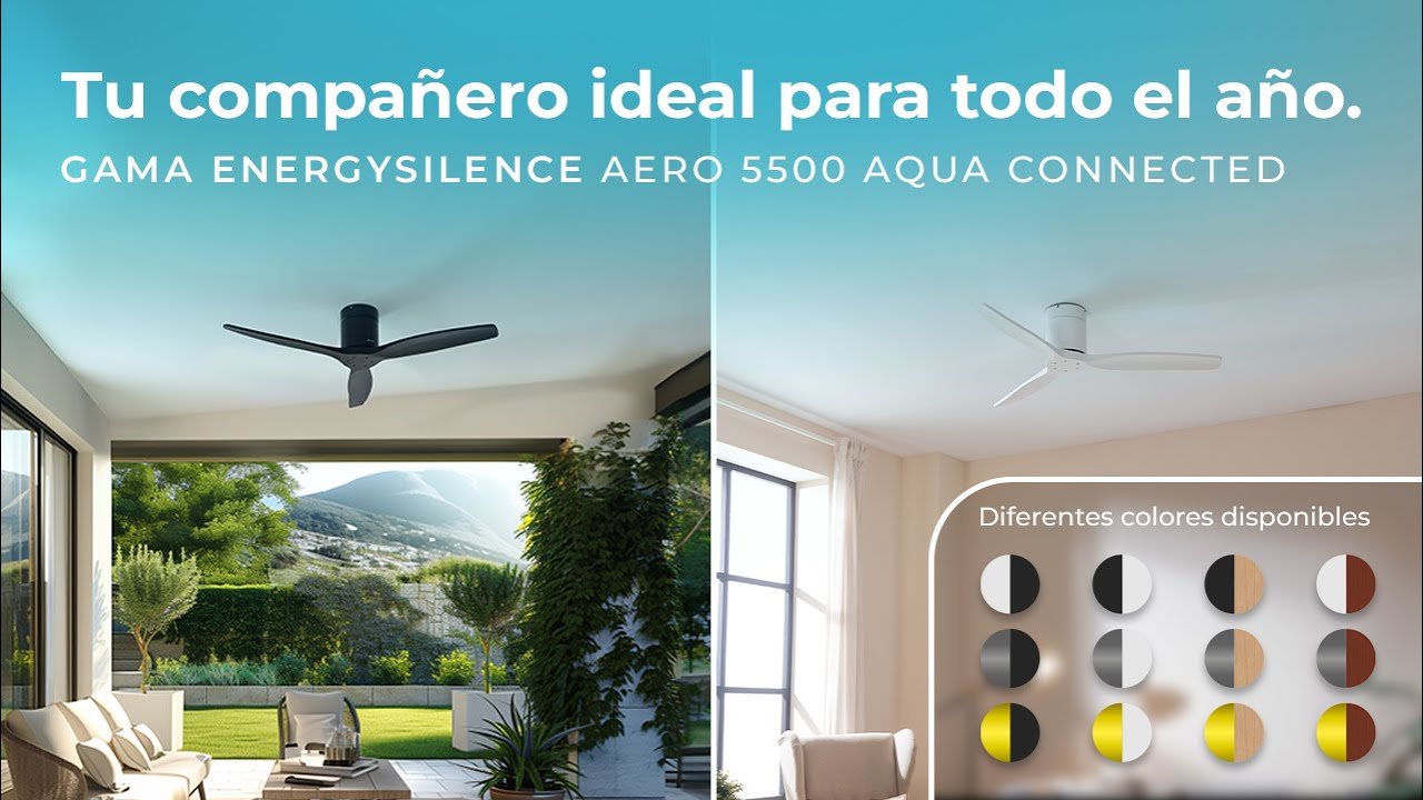 Gama de ventiladores de teto EnergySilence 5500 Aqua Connected