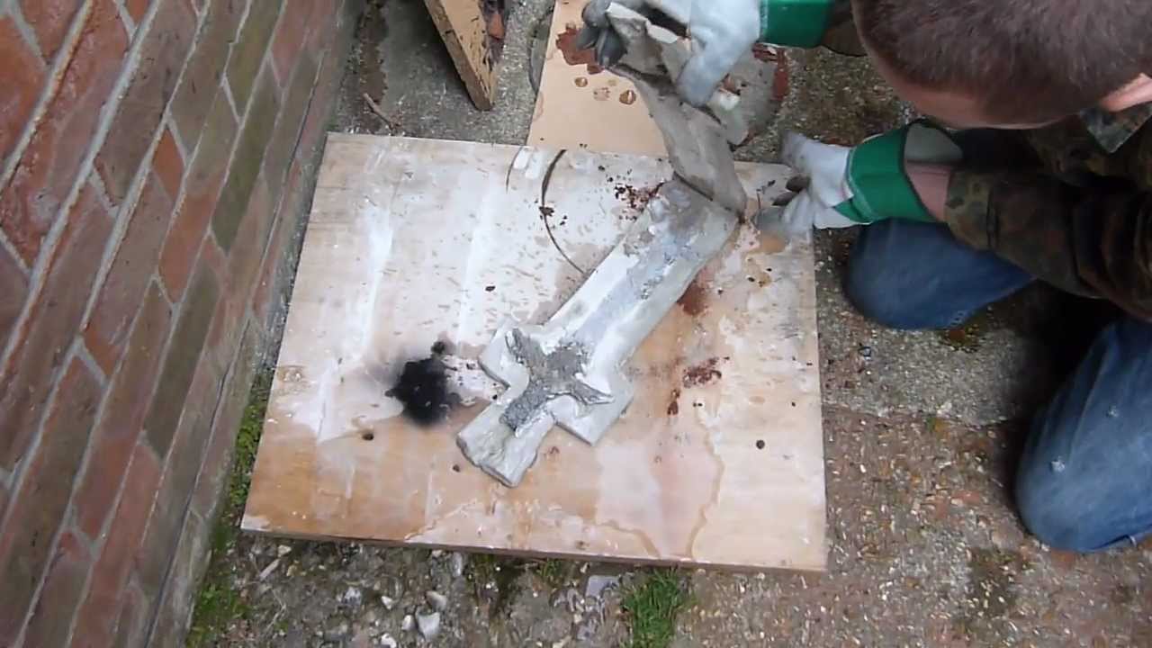 Opening the mold to an aluminium sword YouTube