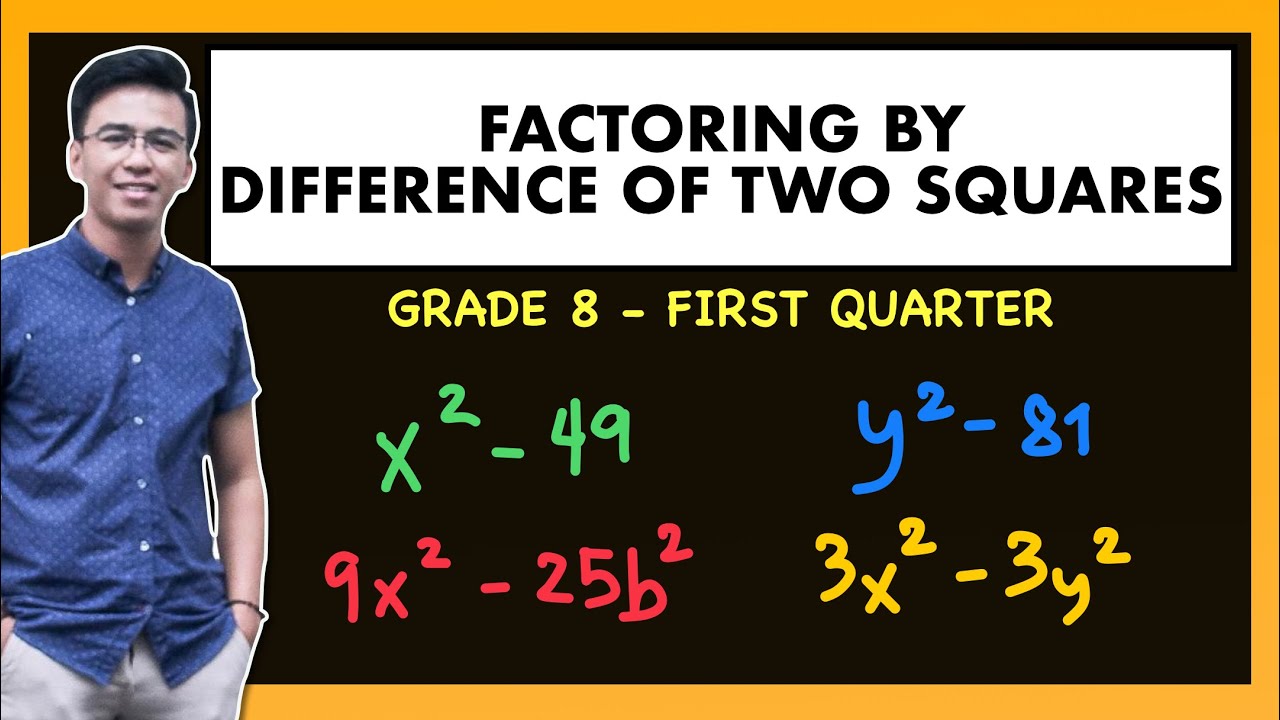 FACTORING SUM AND DIFFERENCE OF TWO SQUARES @MathTeacherGon - YouTube