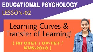 Learning & Learning Curves | Transfer of Learning | For CTET/DSSSB/KVS/UP-TET- 2018 Learning & Learning Curves | Transfer of Learning | For CTET/DSSSB/KVS/UP-TET- 2018