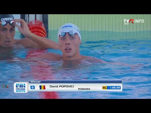 David Popovici - campion la turneul de înot Sette Colli Trophy în proba de 200 m